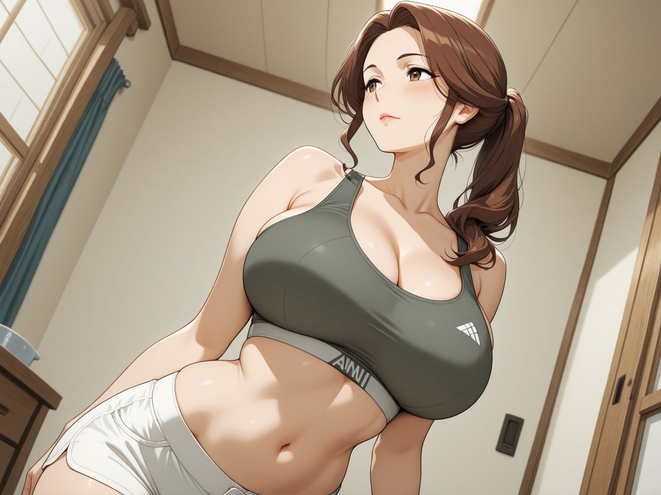 美ボディを見せつけ犯●れる人妻トレーナー - サンプル画像 2