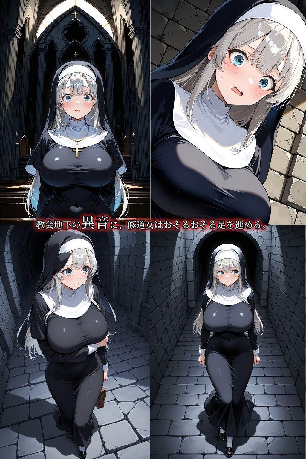 純白の修道女は触手の封印に堕ちる - サンプル画像 1