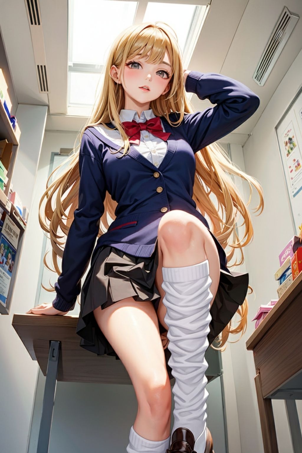 Lの誘惑 キュートな金髪シルキーロング - サンプル画像 5