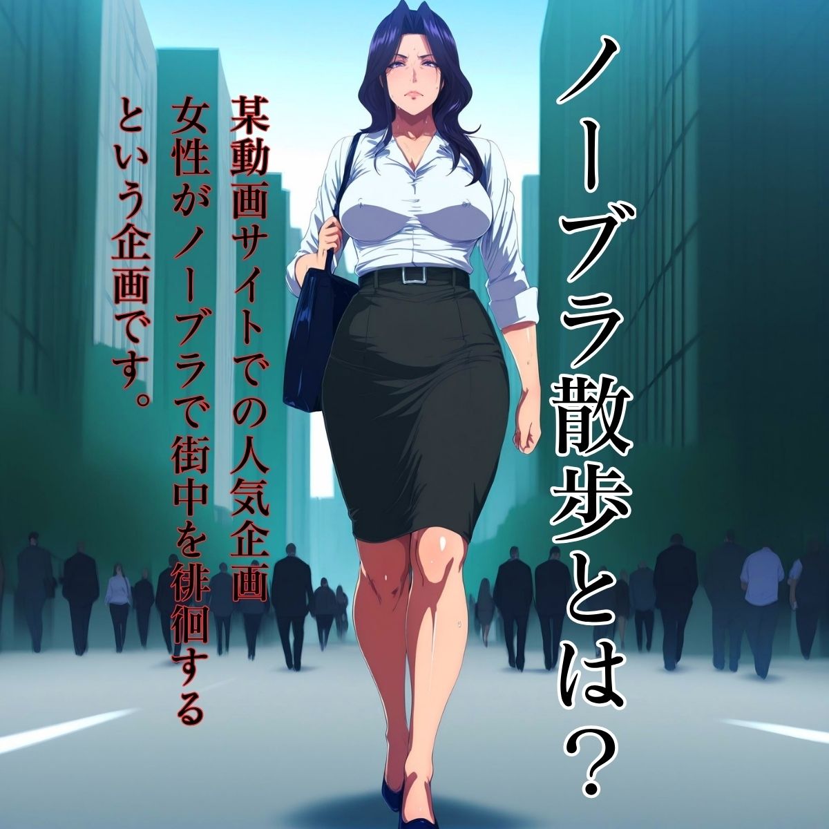 ノーブラ出勤 〜浮き乳首OLを公衆便所でハメ倒す〜 - サンプル画像 1