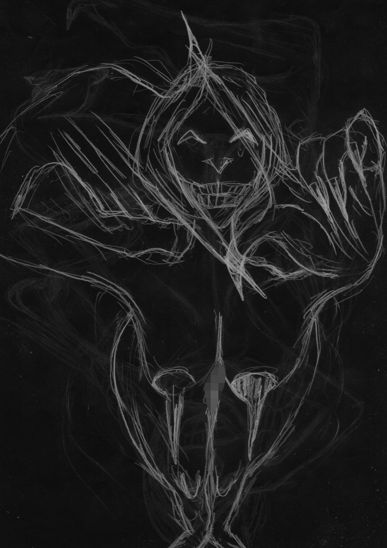 黒よりも黒いエロティックホラー黒戯絵集「マネキンポーズ10」 - サンプル画像 3