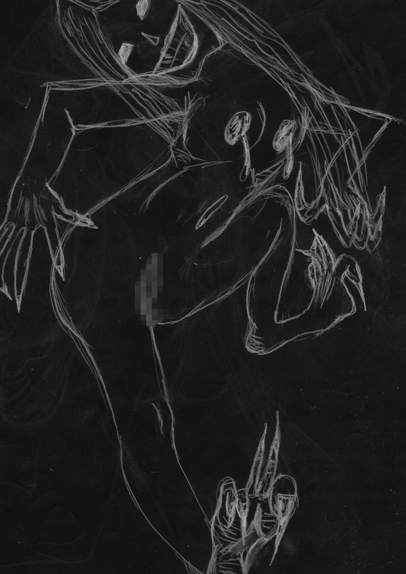 黒よりも黒いエロティックホラー黒戯絵集「マネキンポーズ10」 - サンプル画像 5