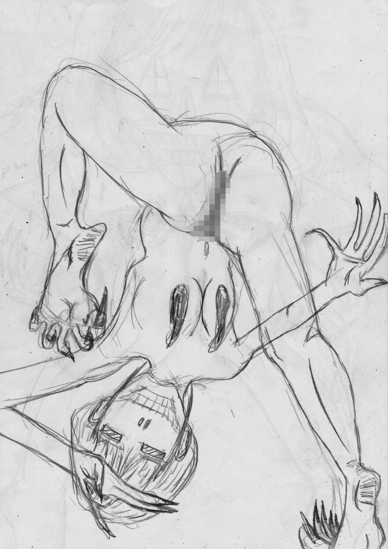 黒よりも黒いエロティックホラー黒戯絵集「マネキンポーズ10」 - サンプル画像 8