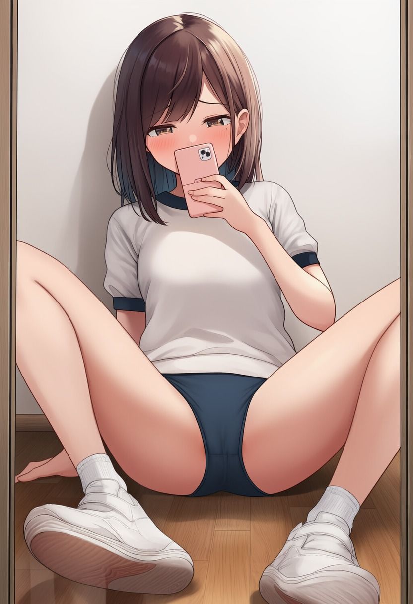 ブルマっこの自撮りM字開脚（500枚分） - サンプル画像 8