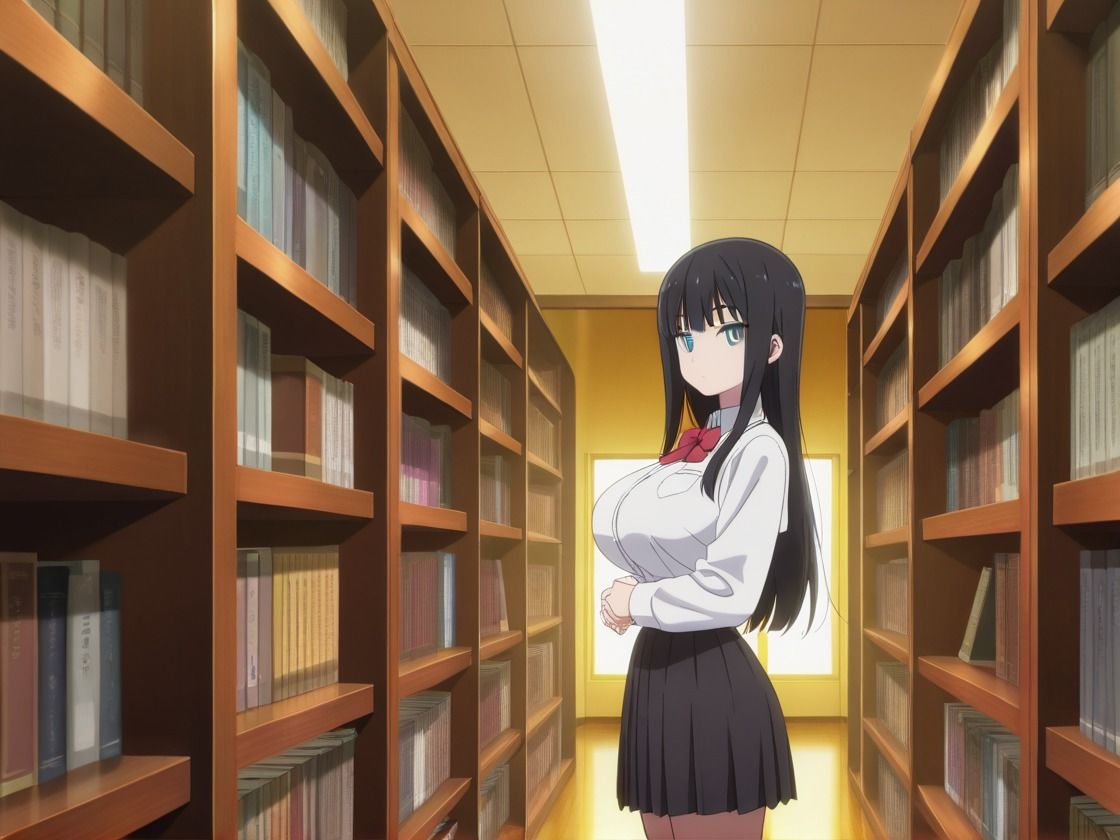 図書室でSEXしちゃった - サンプル画像 1