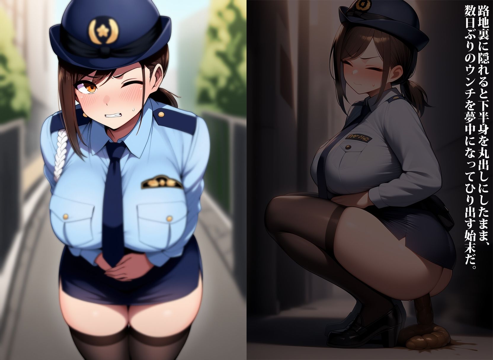 数ヶ月後にスカトロ公僕になっちゃう婦人警官 - サンプル画像 9