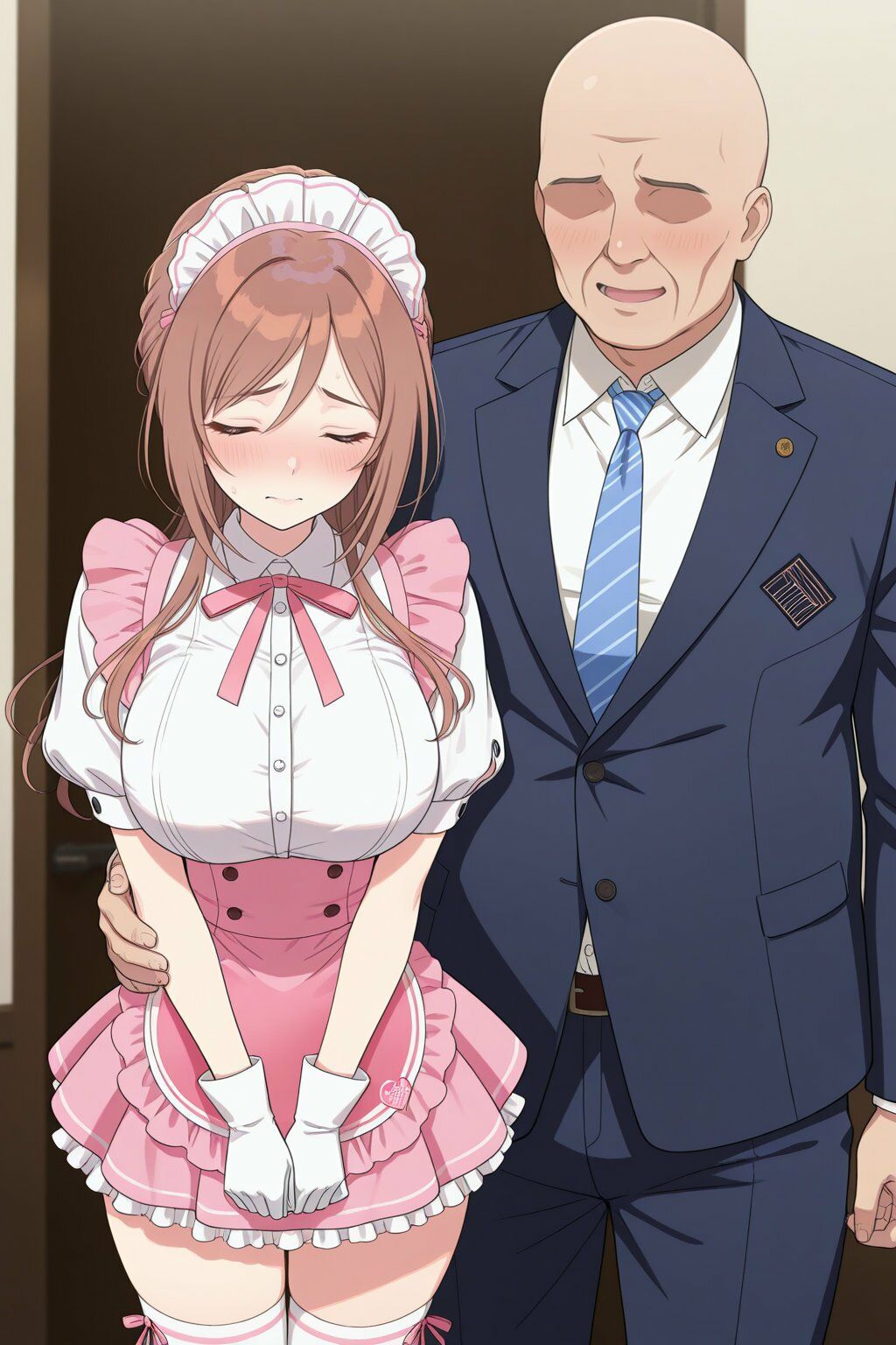 姫●莉波 ウェイトレスでキモおじ強●接待 - サンプル画像 3