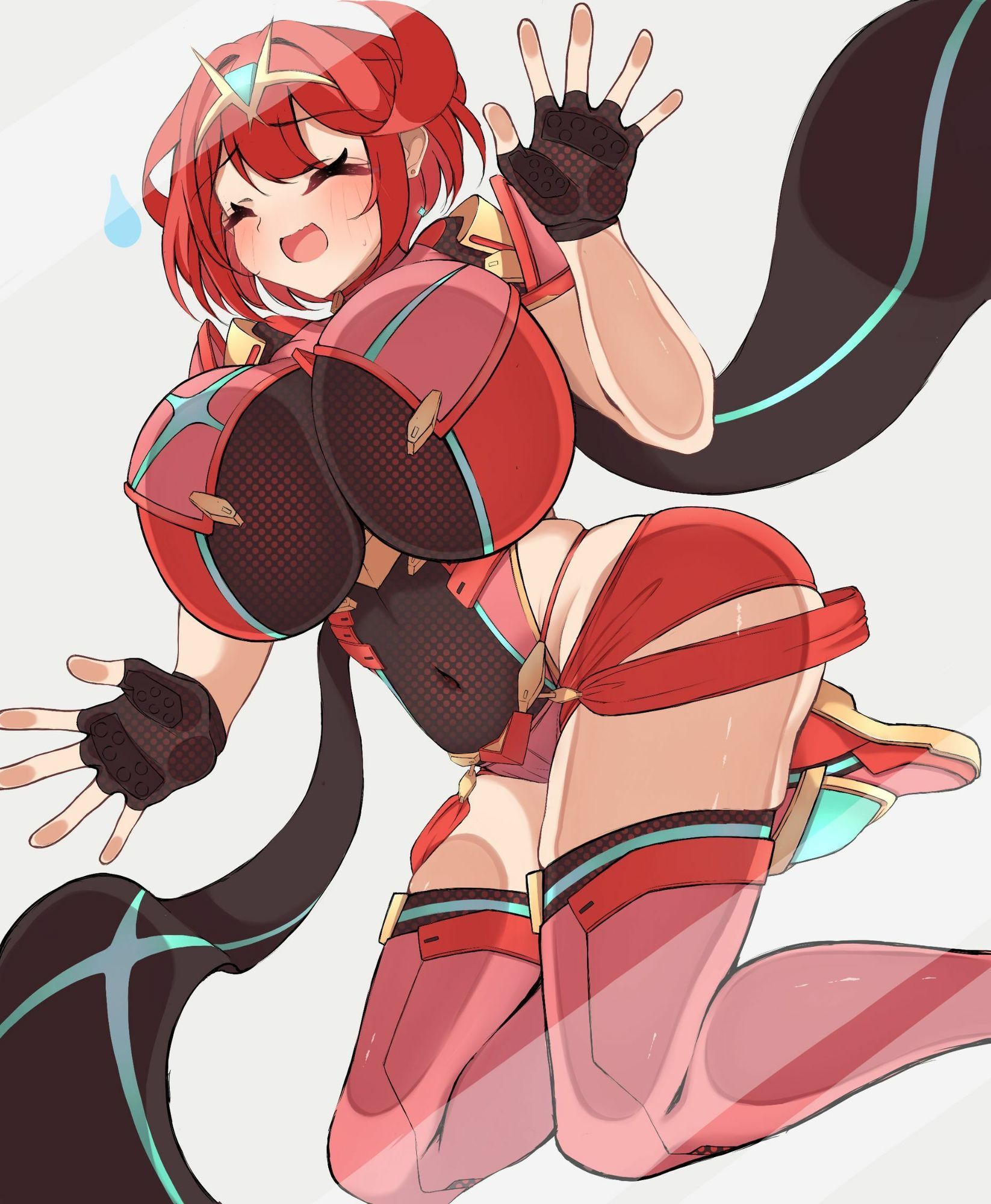 張り付きやられで好き勝手されちゃうホムラ - サンプル画像 2