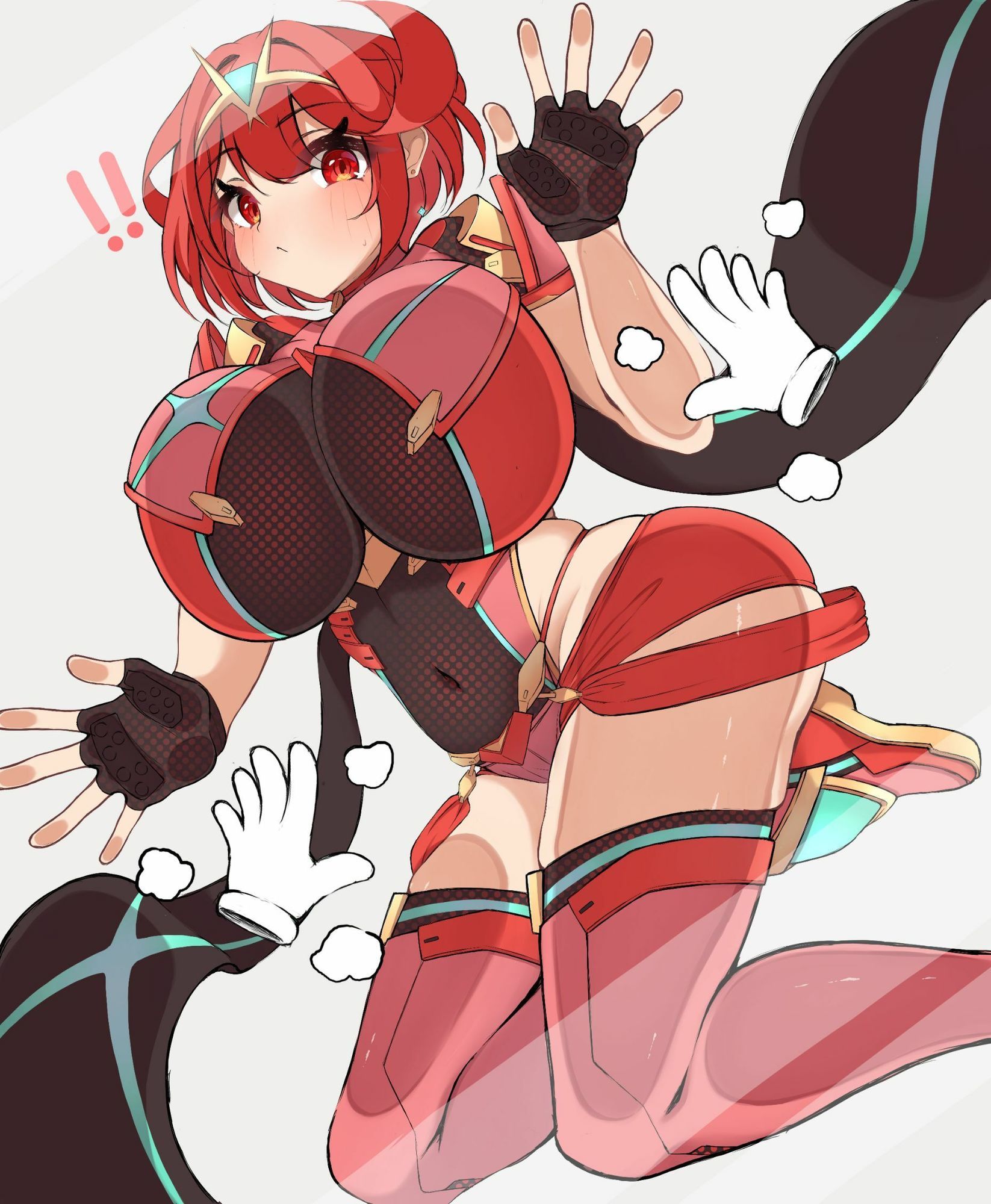 張り付きやられで好き勝手されちゃうホムラ - サンプル画像 3