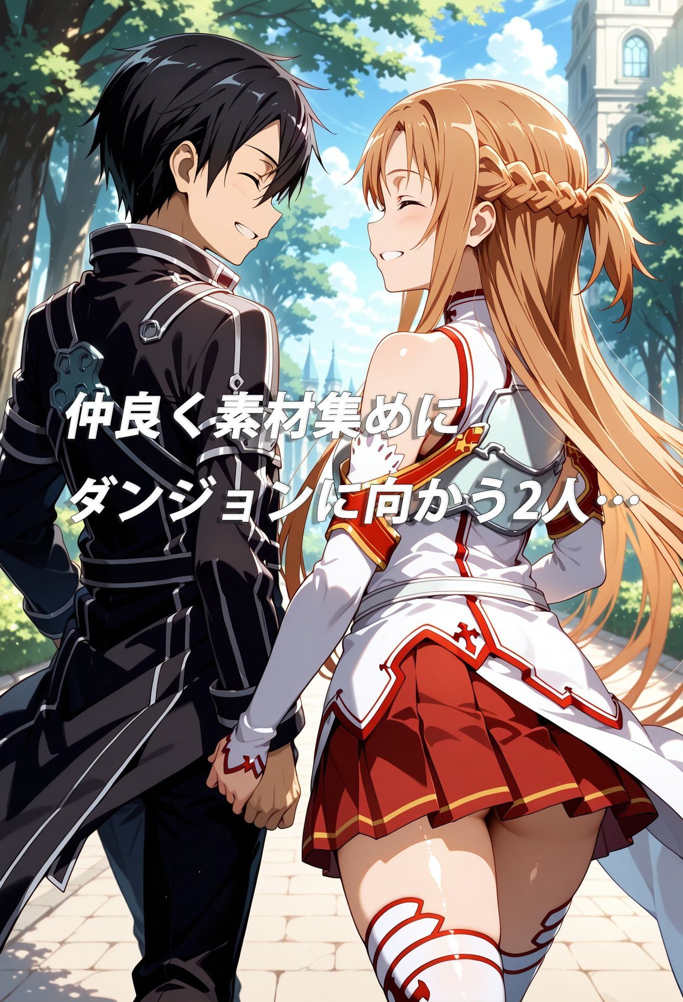 ダンジョン内でゴブリン達に襲われ、孕ませられ快楽に溺れて堕ちる美少女副団長 - サンプル画像 1