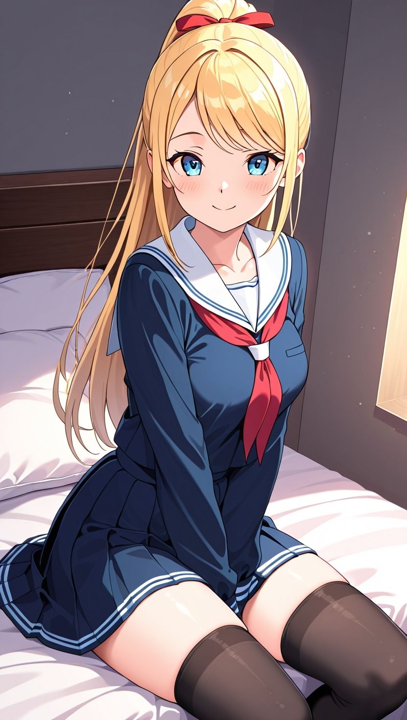 金髪ポニテ妹を3つの部屋で孕ませる夜 - サンプル画像 2