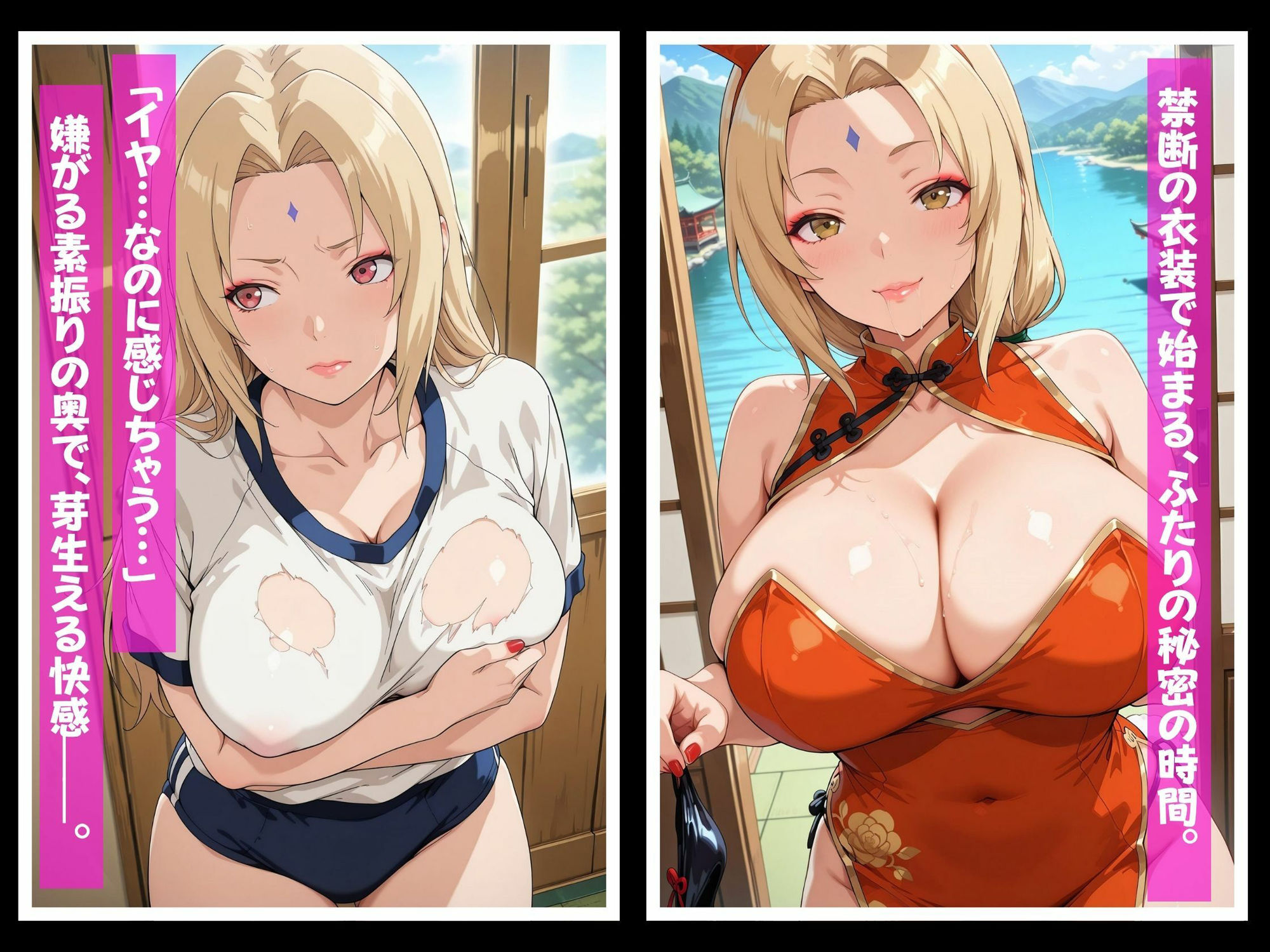 快感コスプレ部屋〜嫌がる彼女に着せてヤったら、何度もイッた〜綱手編〜 - サンプル画像 2