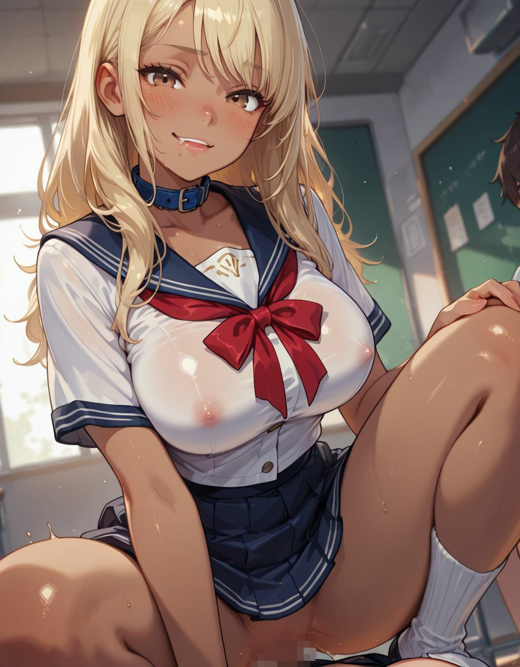 黒ギャルJK催○即堕ち  即イキ即出し - サンプル画像 2