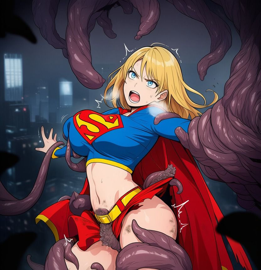 スーパ●ガール vs ぬるぬる触手 - サンプル画像 3