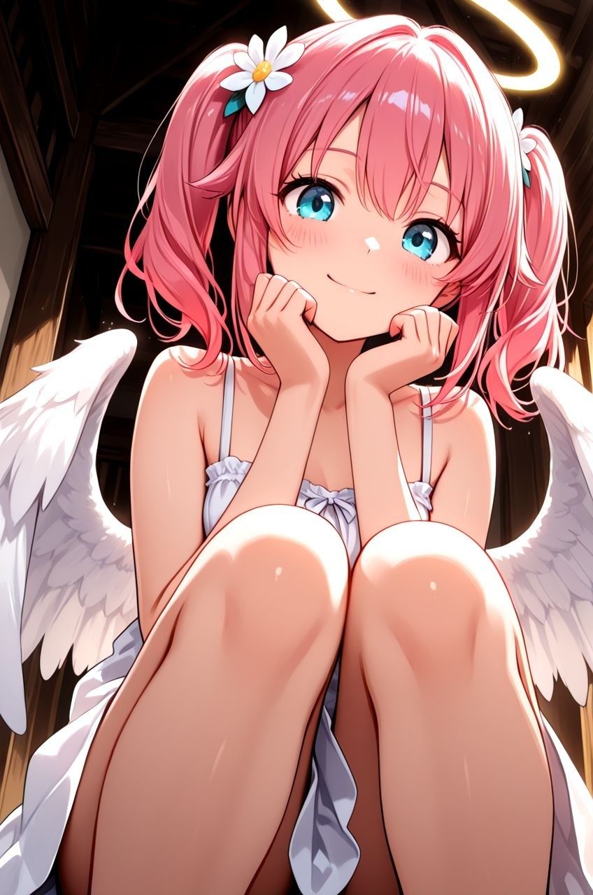 拾った天使にエッチなこと教えたらドハマりしちゃっていつまでも天界に帰れるのに帰らないお話 - サンプル画像 1