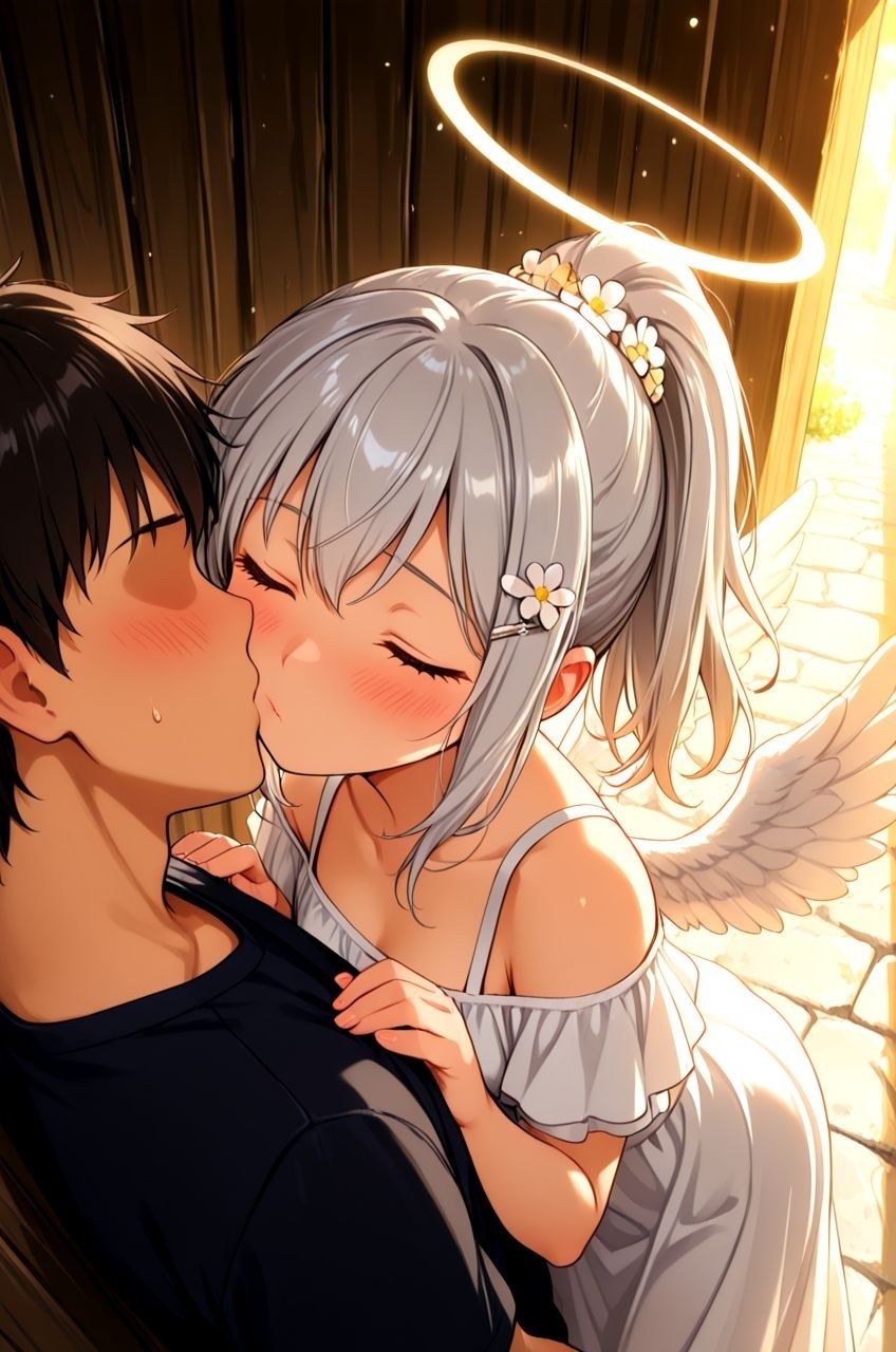 拾った天使にエッチなこと教えたらドハマりしちゃっていつまでも天界に帰れるのに帰らないお話 - サンプル画像 2