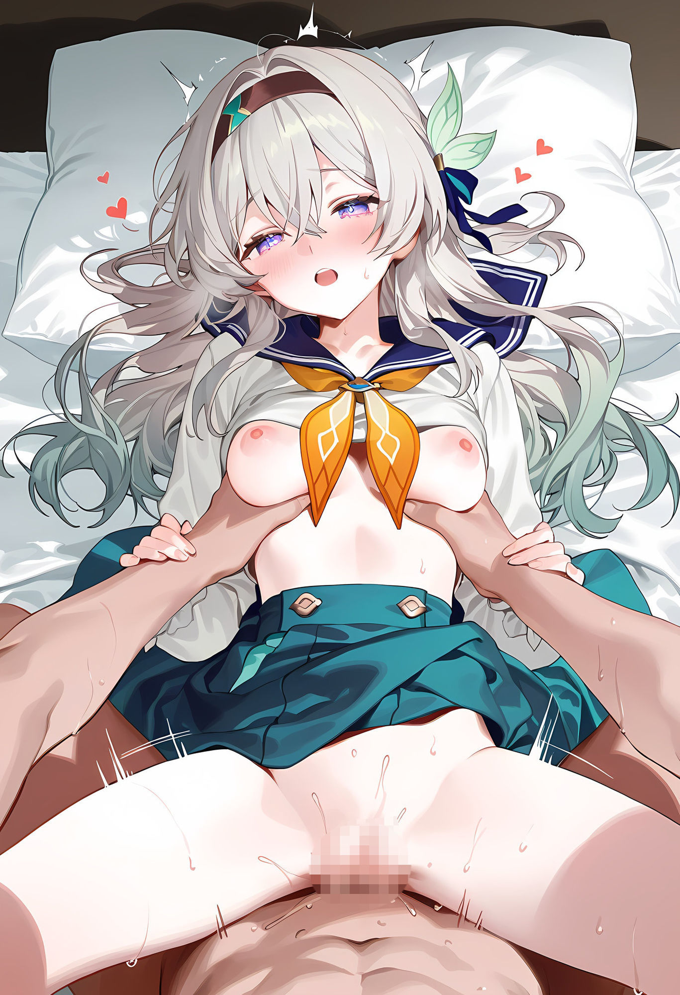 制服ホ◯ルとラブラブえっち - サンプル画像 4