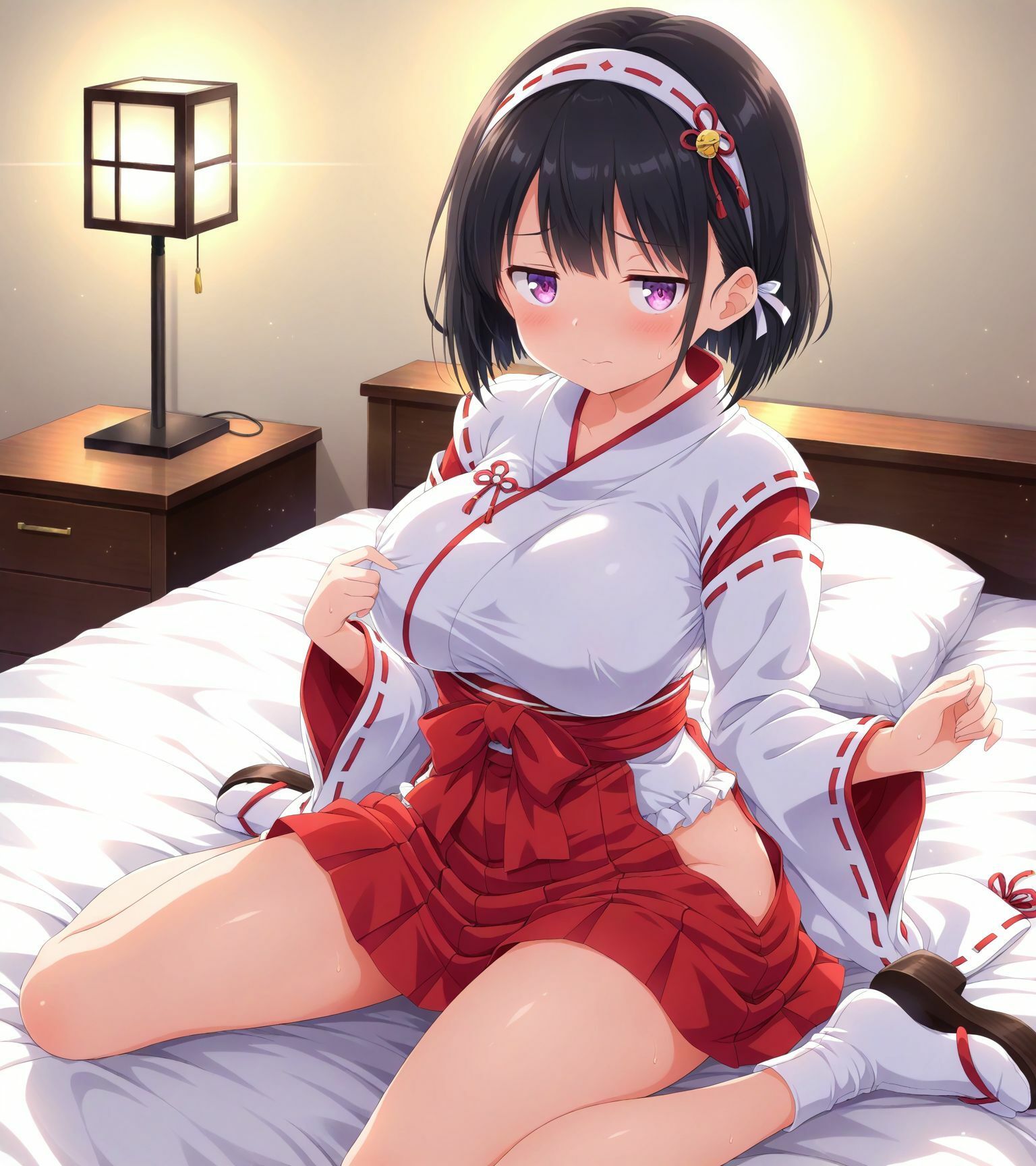 ジト目巫女さん〜大人の力で1日貸し切り〜 - サンプル画像 1