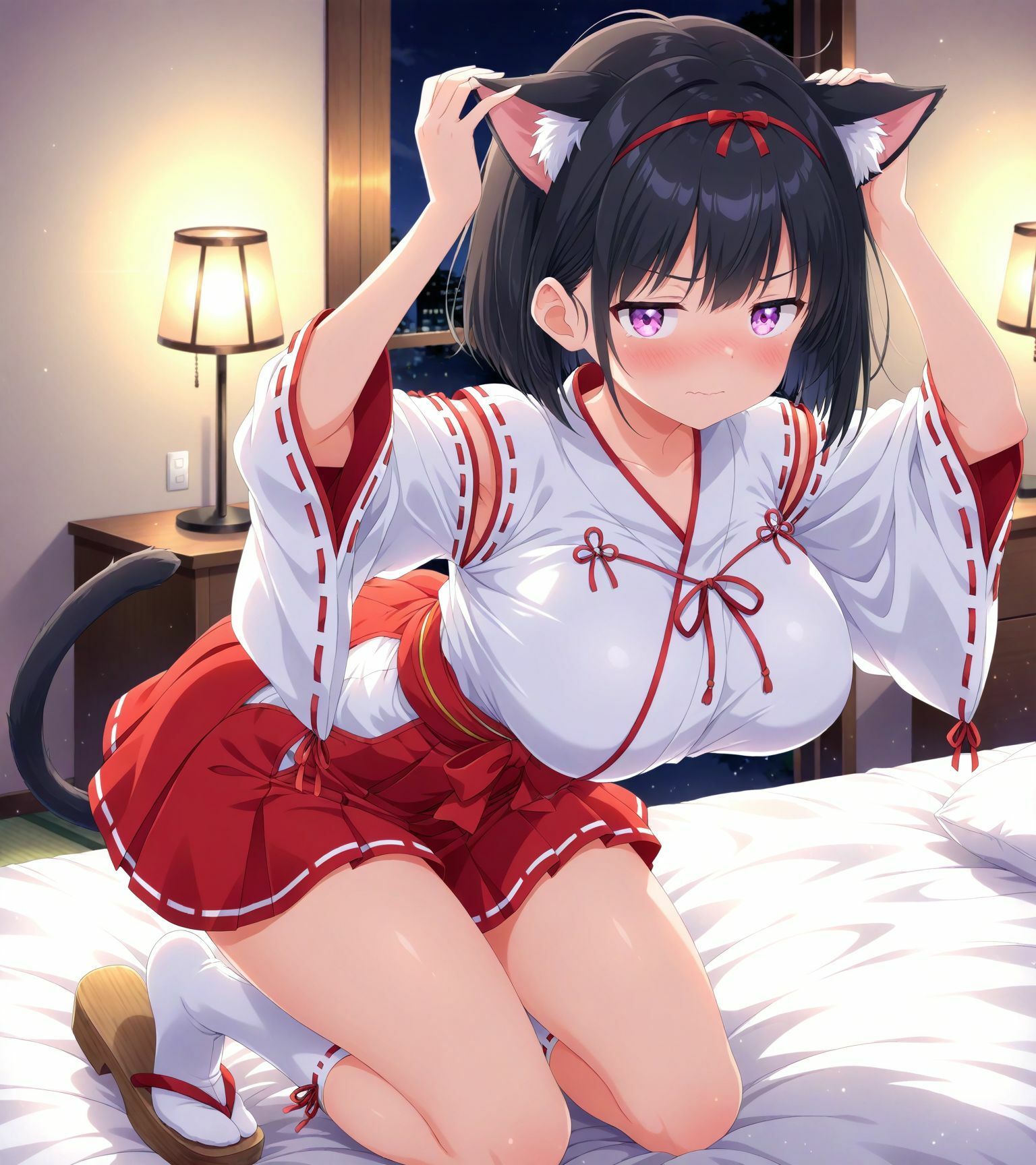 ジト目巫女さん〜大人の力で1日貸し切り〜 - サンプル画像 9