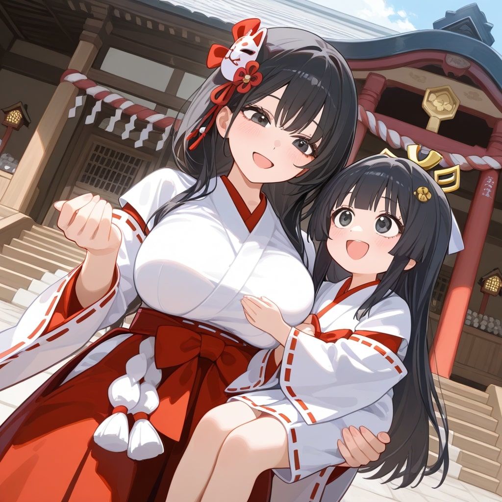 田舎の幼馴染と婚約していたのに・・・地元の風習で巨乳巫女姉妹と妊活ハーレムセックス - サンプル画像 10