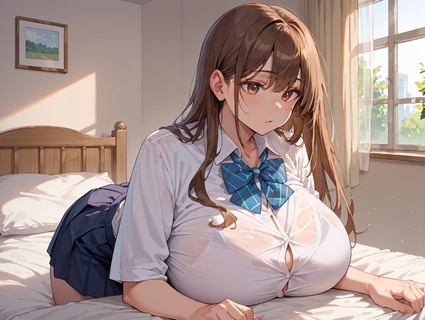 【爆乳〇校】進学校の月に一度のHな日 - サンプル画像 2