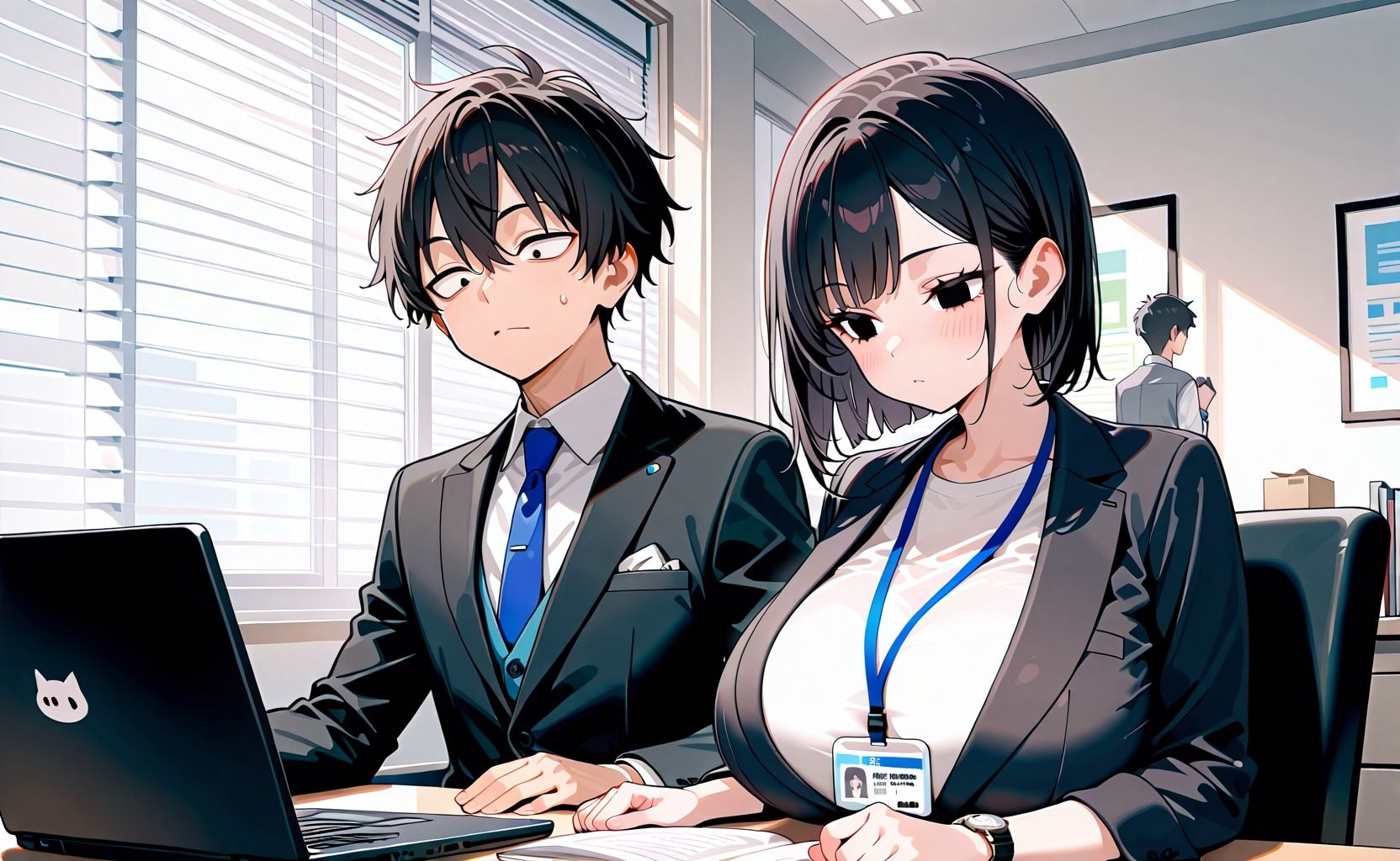 クールな巨乳新卒OLは首輪催●で雌堕ち - サンプル画像 1