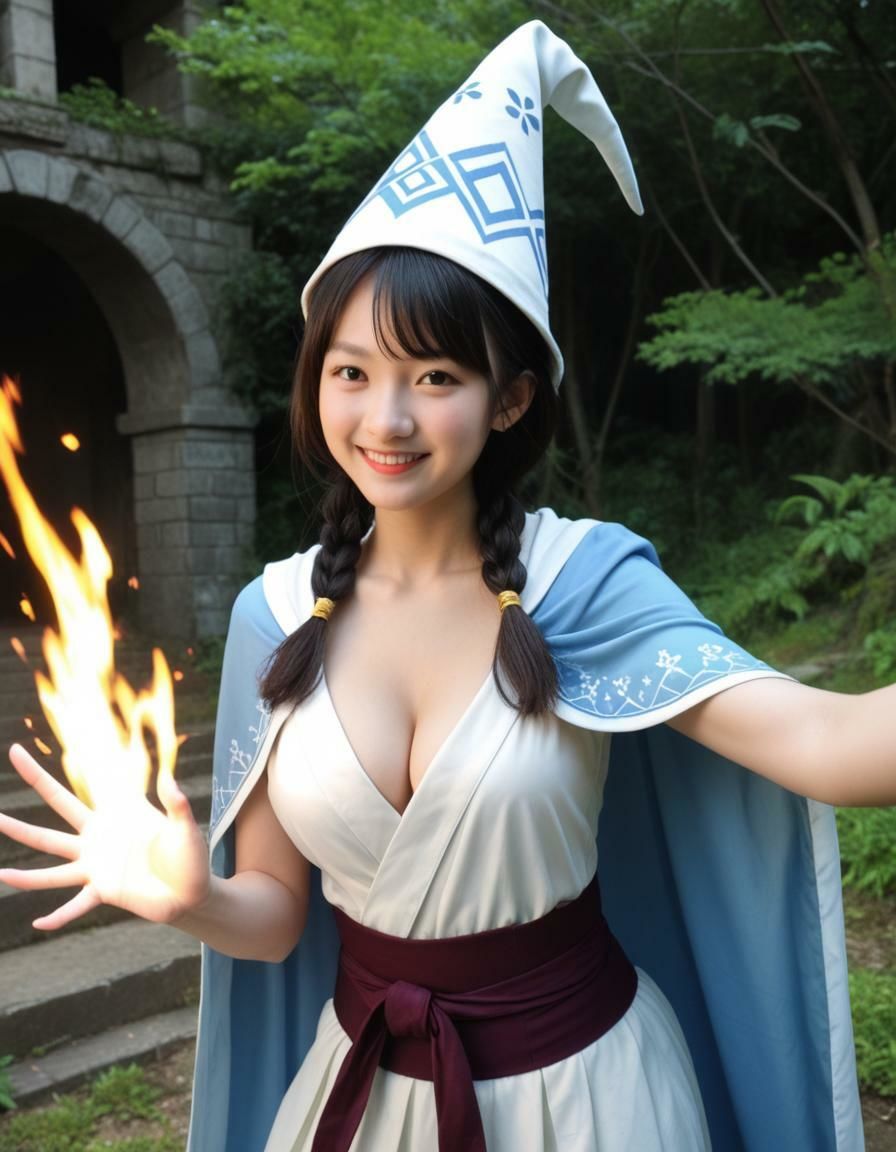 炎の魔法使い（449枚）【実写系AI超リアルCG集EX】 - サンプル画像 2