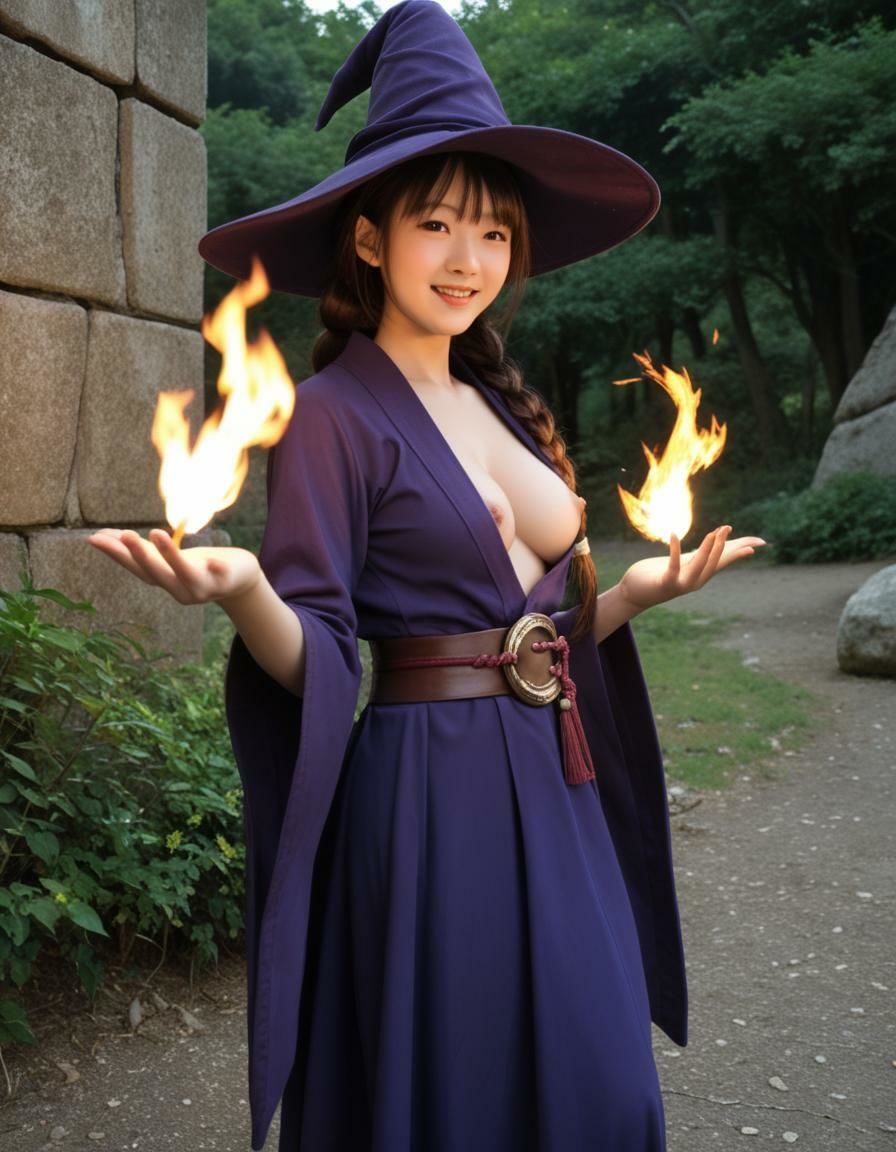 炎の魔法使い（449枚）【実写系AI超リアルCG集EX】 - サンプル画像 5