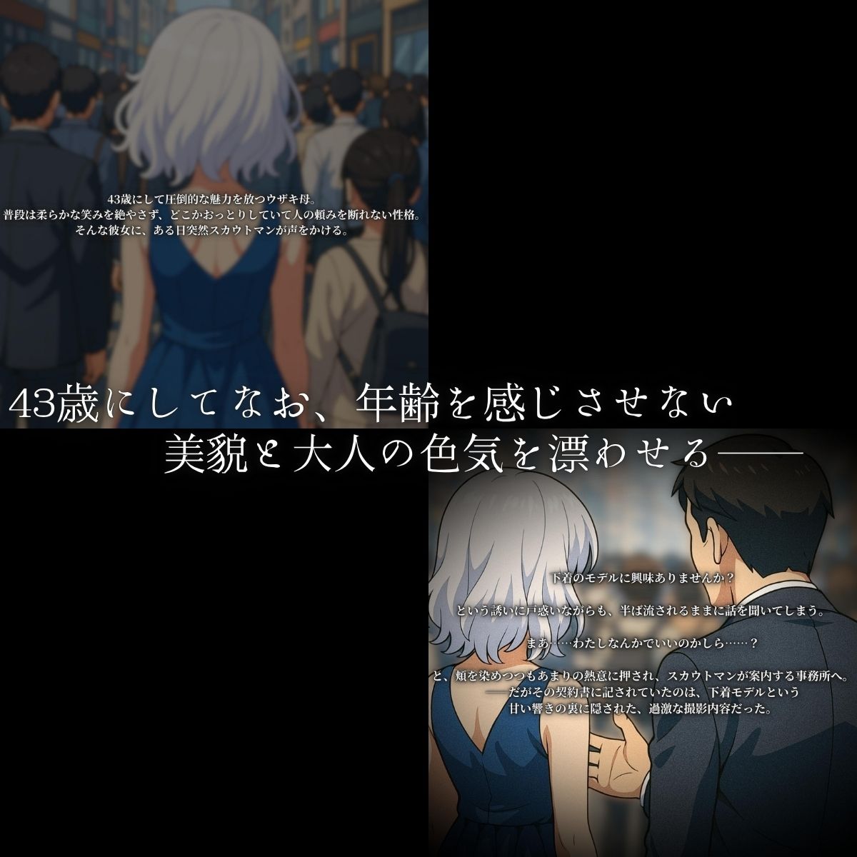 お母さんは押しに弱い！〜下着モデルのハズが実は乱交AV撮影だった〜 - サンプル画像 1