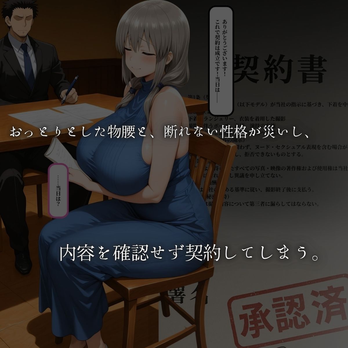 お母さんは押しに弱い！〜下着モデルのハズが実は乱交AV撮影だった〜 - サンプル画像 4