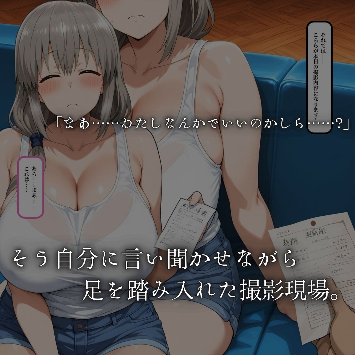 お母さんは押しに弱い！〜下着モデルのハズが実は乱交AV撮影だった〜 - サンプル画像 5