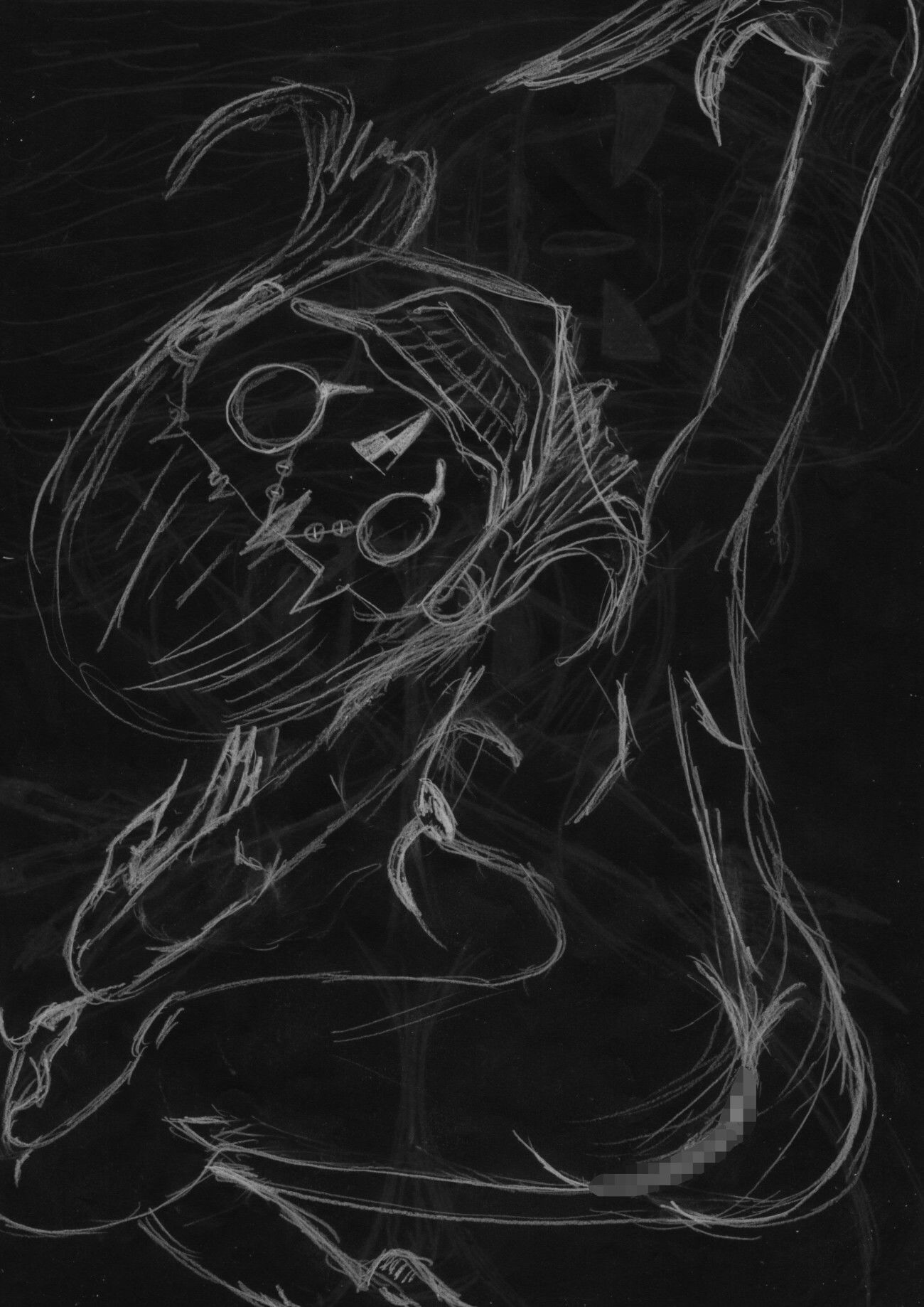 黒よりも黒いエロティックホラー黒戯絵集「マネキンポーズ11」 - サンプル画像 3