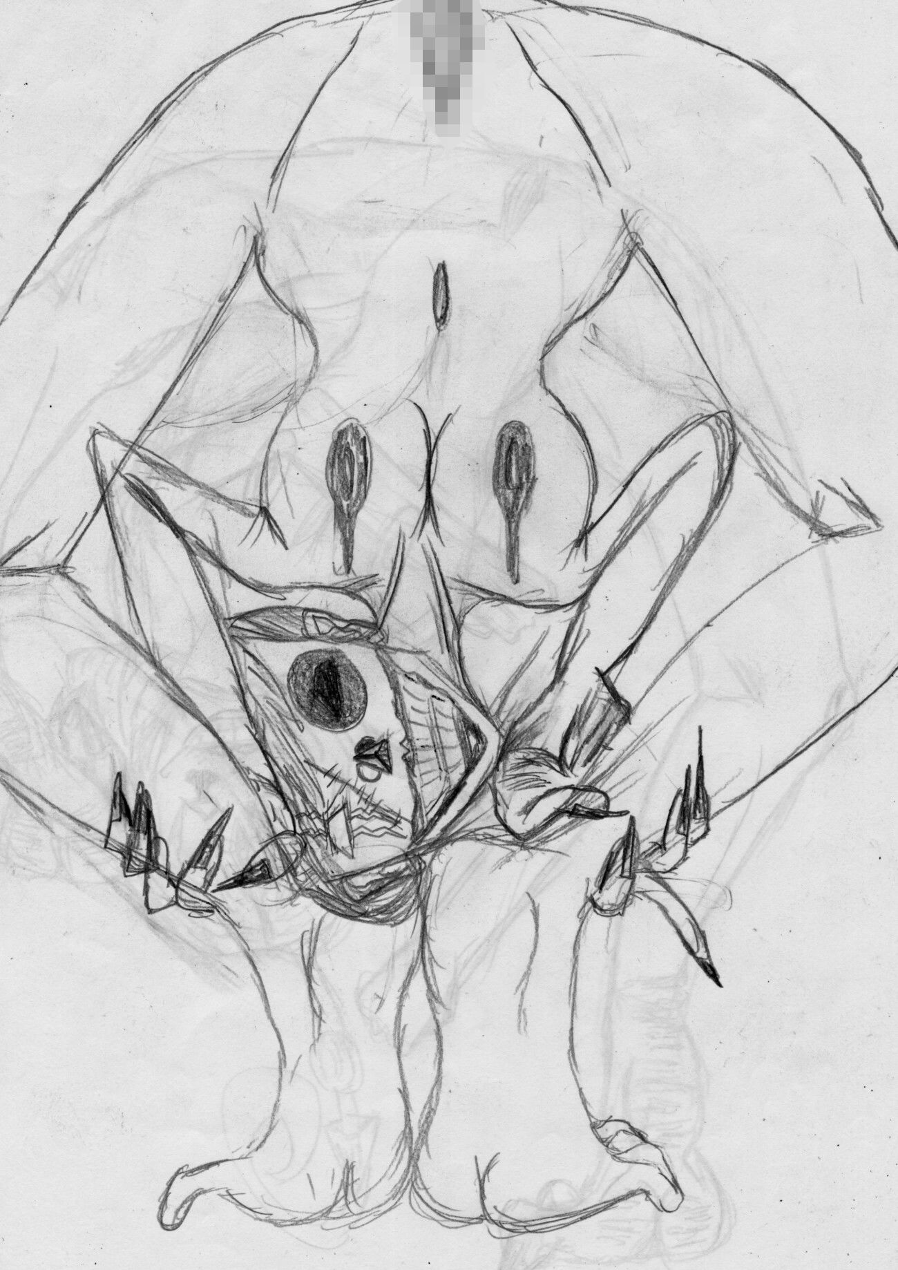 黒よりも黒いエロティックホラー黒戯絵集「マネキンポーズ11」 - サンプル画像 6