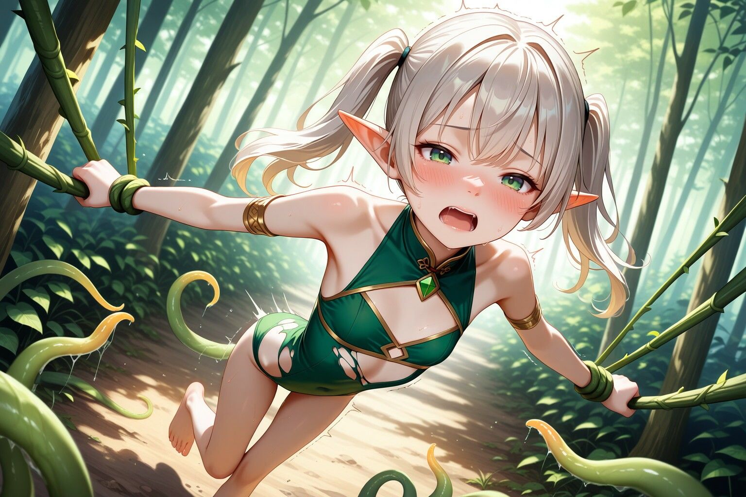 ロリエルフ触手調教〜1日目から7日目まで完全収録 - サンプル画像 1