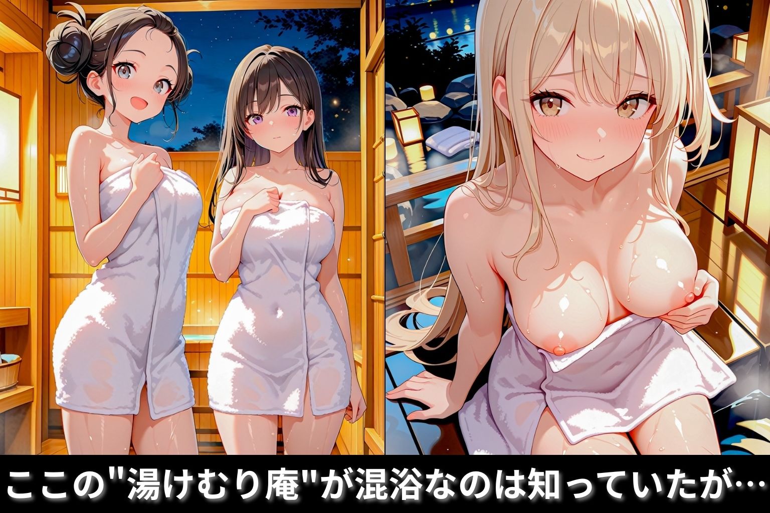 湯けむりハーレム温泉旅館〜美BODY発情女子達とヤリ放題の巻〜 - サンプル画像 1