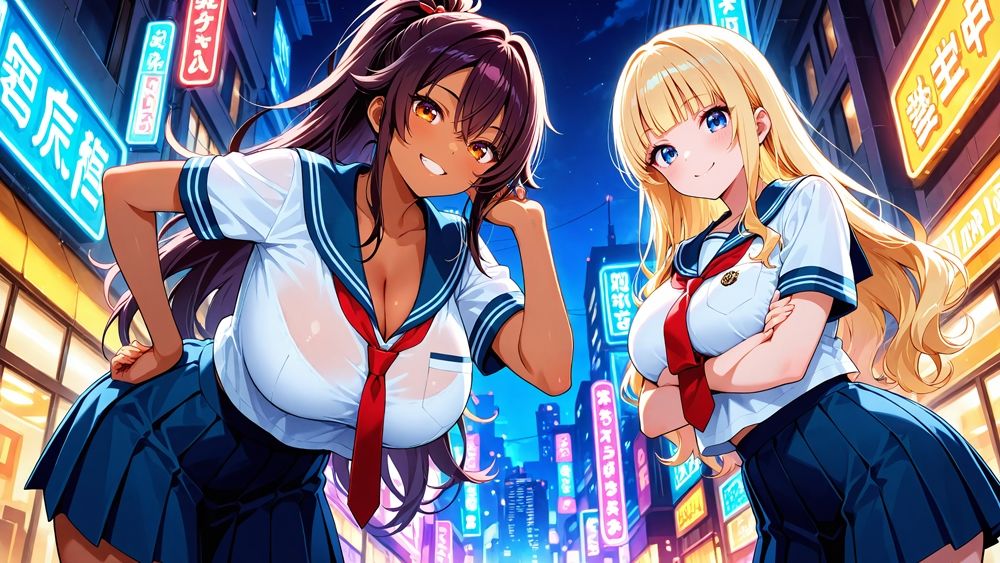 隣に引っ越した爆乳ギャル姉妹が童貞誘惑種付け【4K】 - サンプル画像 2