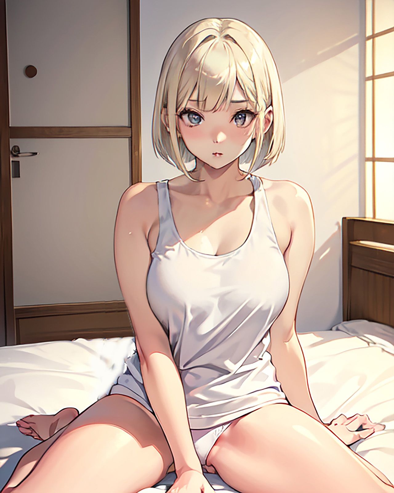 金髪ショート美少女の誘惑 - サンプル画像 1