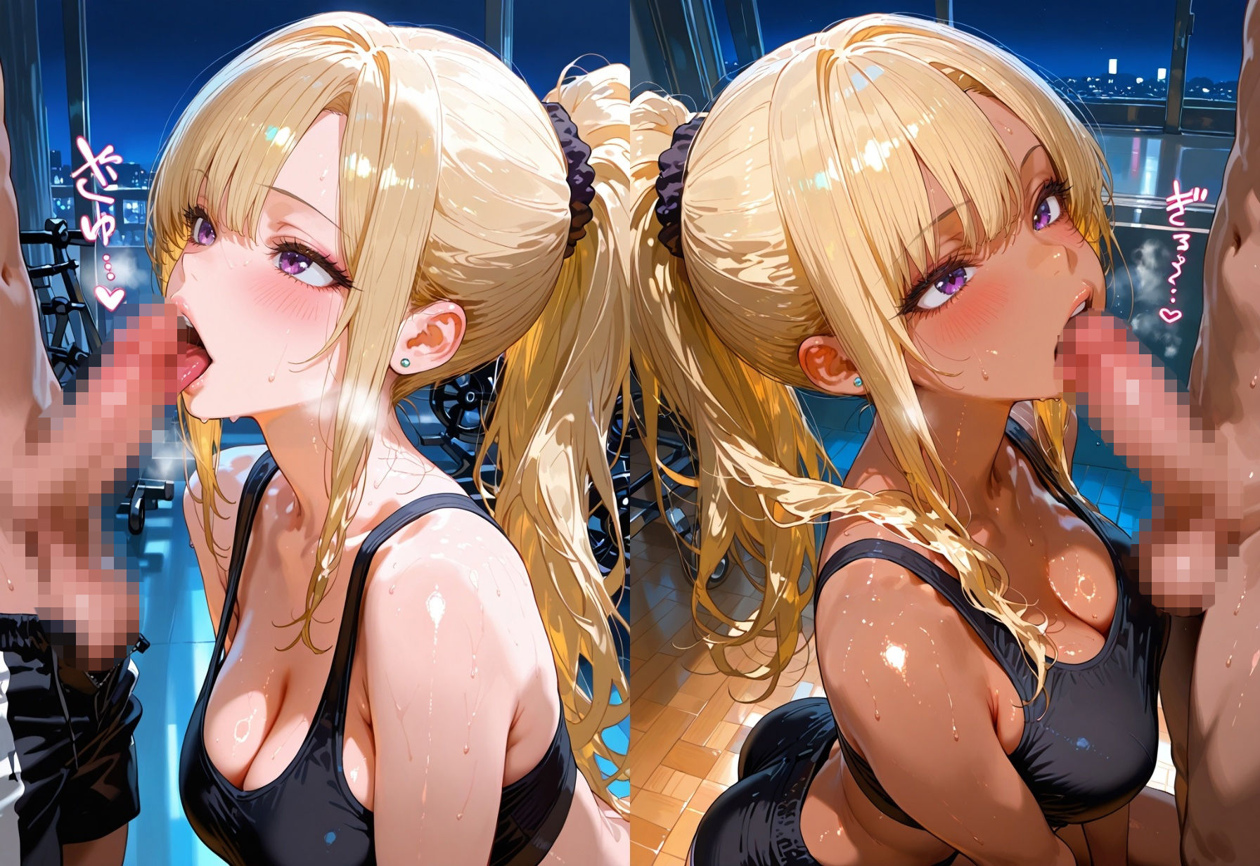 夜中のジムに行ったらギャルとヤれた話 - サンプル画像 3