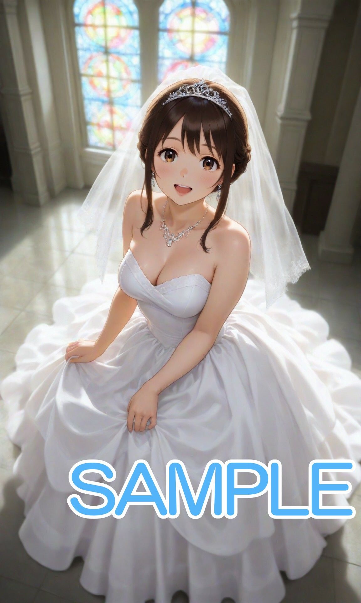 ウェディングドレスな女の子と結婚式で・・・ - サンプル画像 1