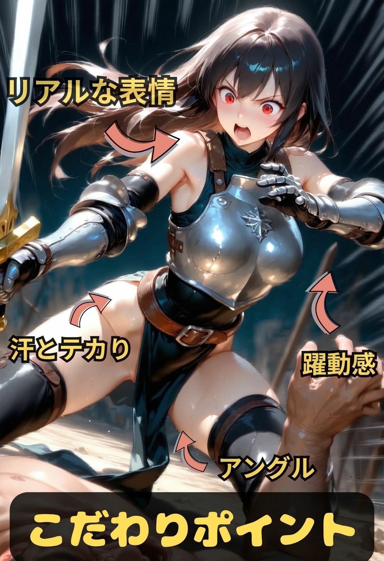 形勢逆転  ナマイキな女戦士敗北メス堕ち  身体で理解らせてやったった - サンプル画像 2