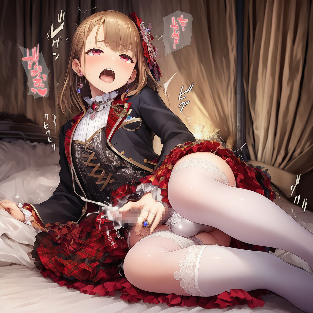 貴族令嬢♂ペニスランジェリー自慰 ver.メス顔 - サンプル画像 5