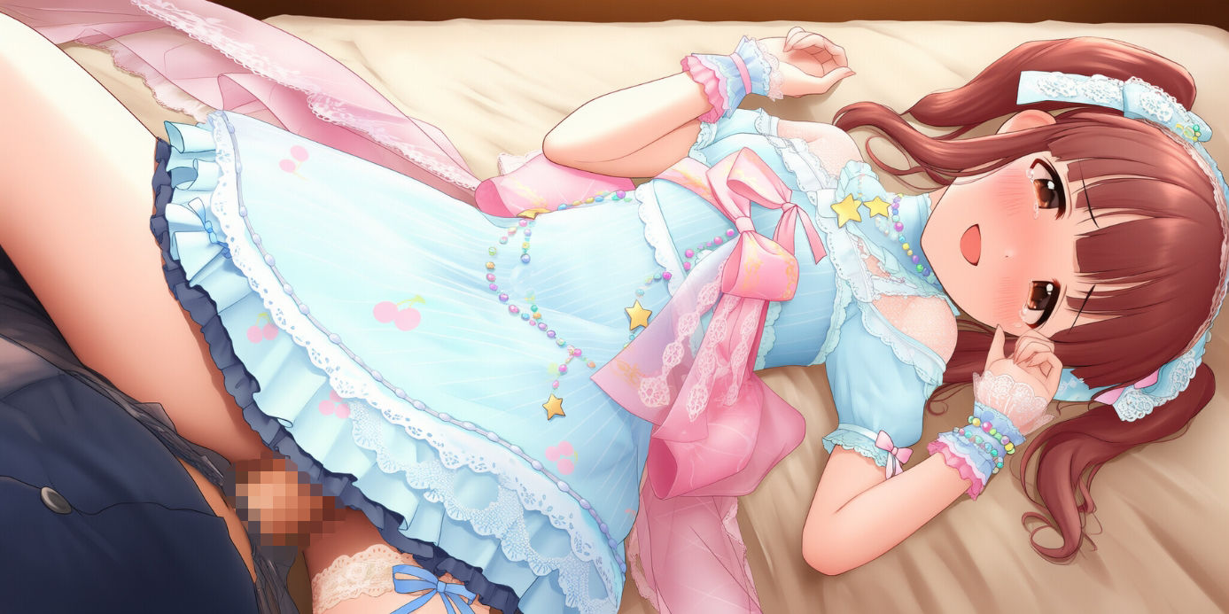 ゆめかわパステルロリィタを着たままの天使系アイドルとイチャラブSEXするイラスト集 - サンプル画像 2