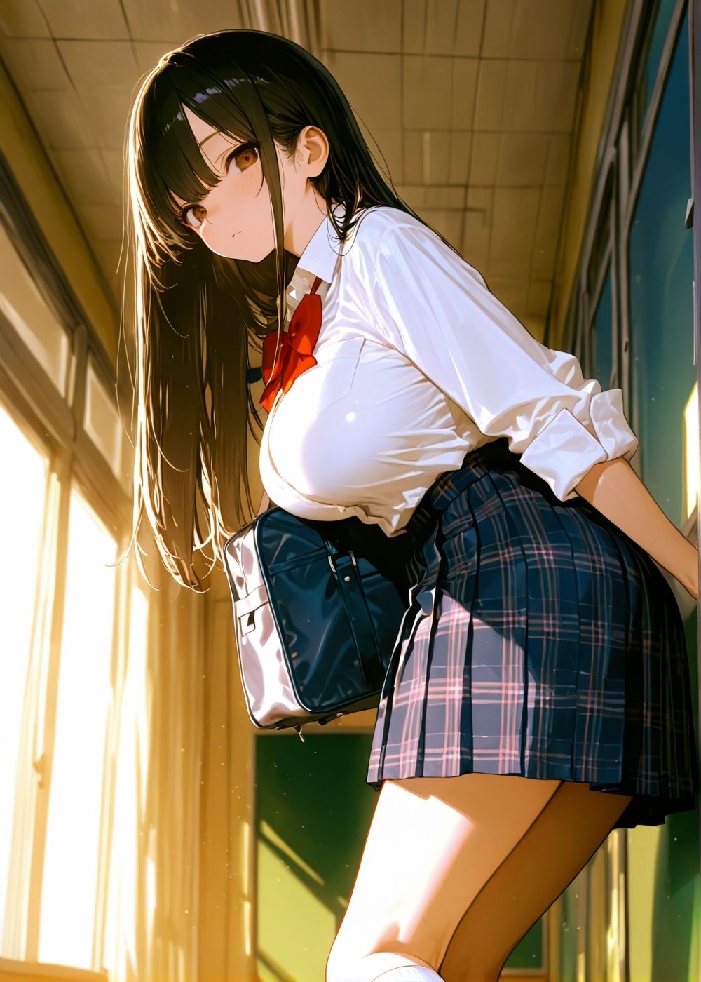 【女子校生】清楚な爆乳ボディーはパパ活で種付けされてます - サンプル画像 10