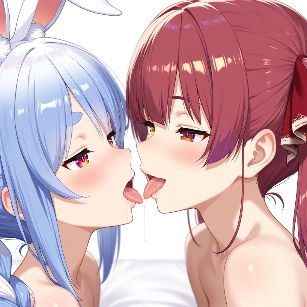 兎田◯こらと宝鐘◯リン ぺこマリ百合えっち【367枚】 - サンプル画像 3