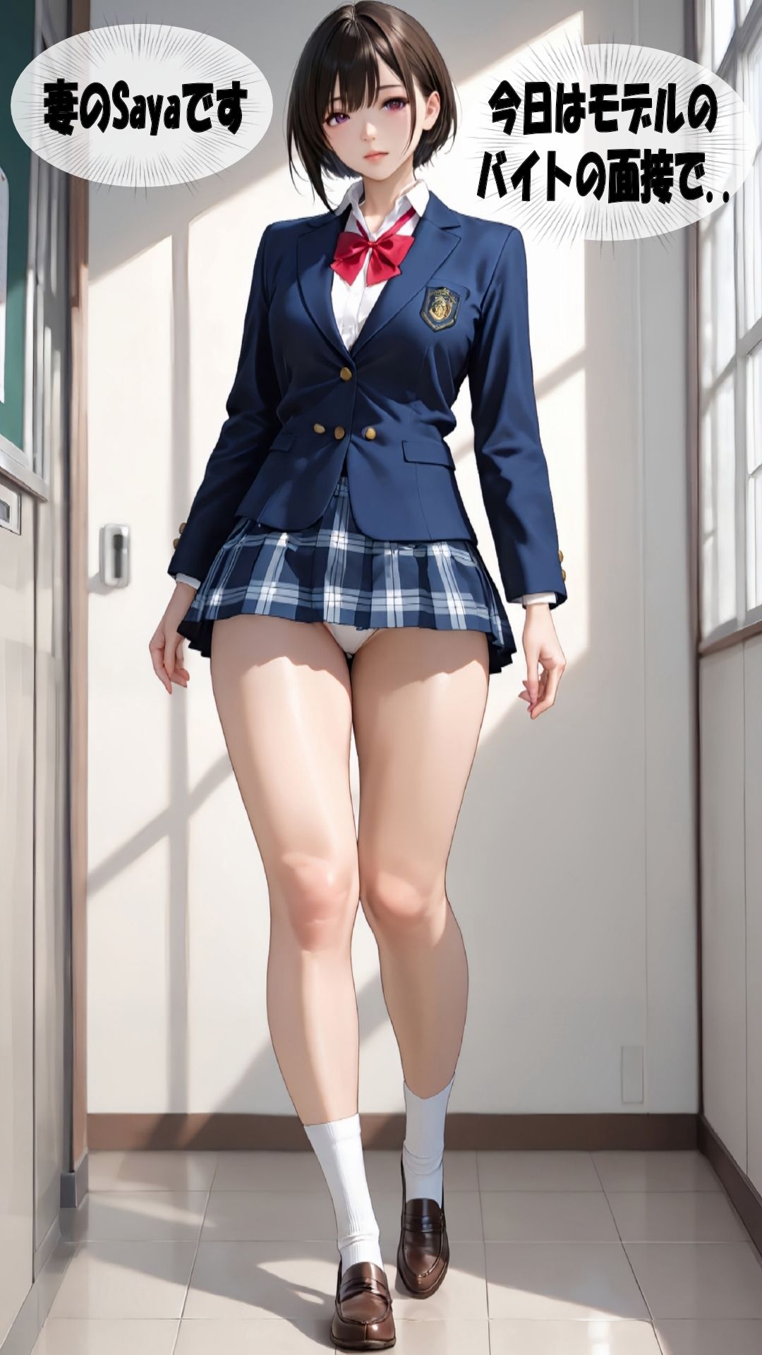 【アニメ動画30分】人妻Sayaの変態日記/糞/極太・下痢ウンチ鑑賞/セーラー・ブレザー編 - サンプル画像 1