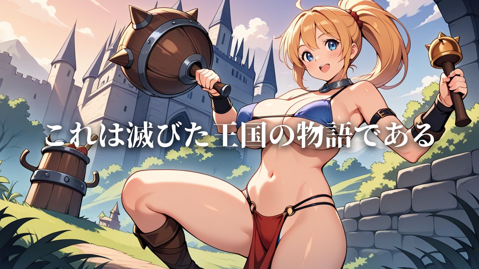 触手に拘束、凌●される女戦士達がドクドクと精液を流し込まれ堕ちゆく王国の物語 - サンプル画像 1