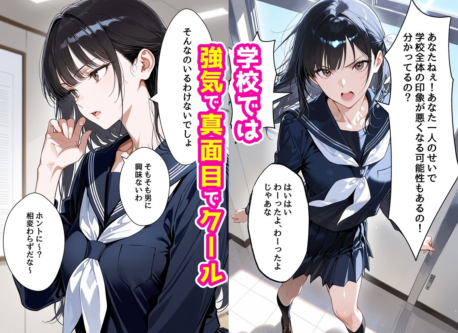 オナニーが日課の風紀委員長、エッチの気持ち良さを知る。 - サンプル画像 2