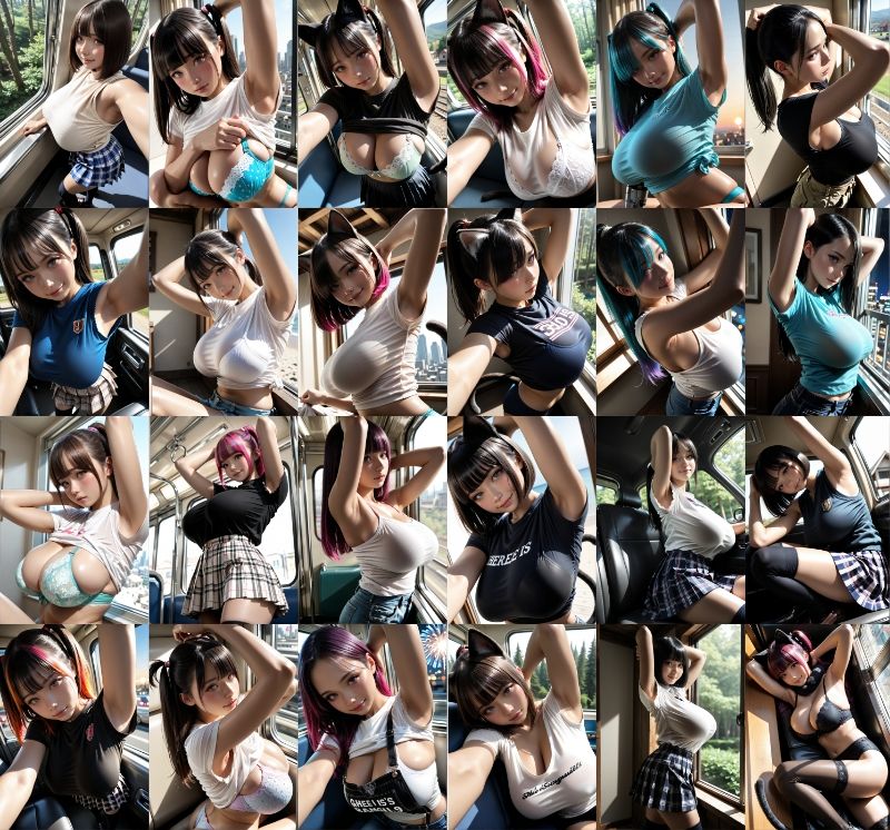 わきを見せてくれるコ - サンプル画像 7