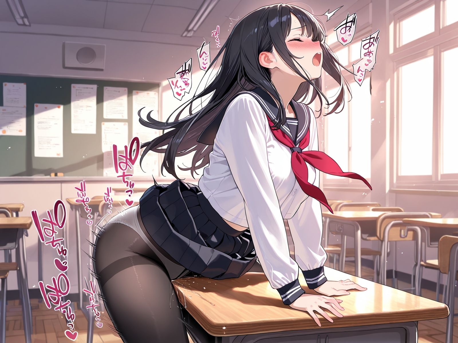 【角オナニー】我慢できない女の子パート（2）〜黒ストッキングもあるよ編 - サンプル画像 9