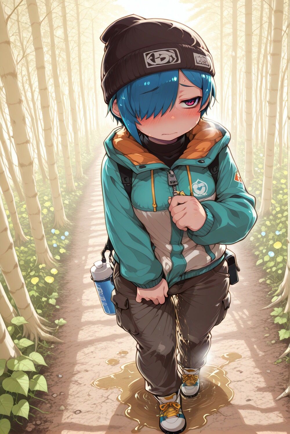 おもらしキャンピング - サンプル画像 1